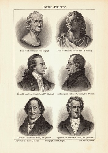 Goethe bildnisse historischer - bildnisse,