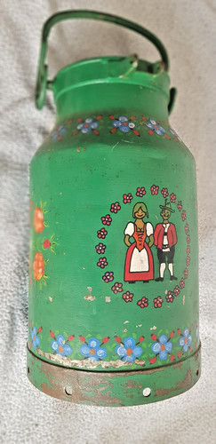 Antike milchkanne handbemalt - milchkanne,