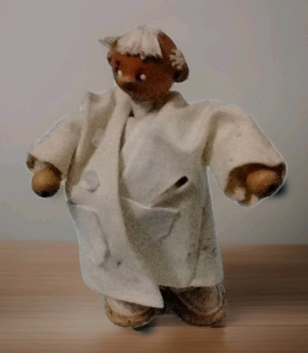 Alte arzt figur - alte, holzkörper