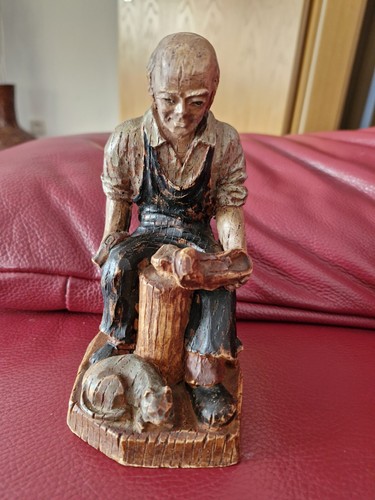 Holzfigur schuster 18x13 - schuster,