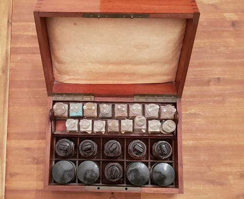 Antiker apothekerkasten - apothekerkasten, /