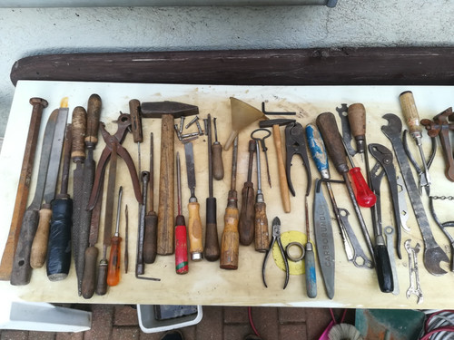 Vintage werkzeug hammer zangen - werkzeug,